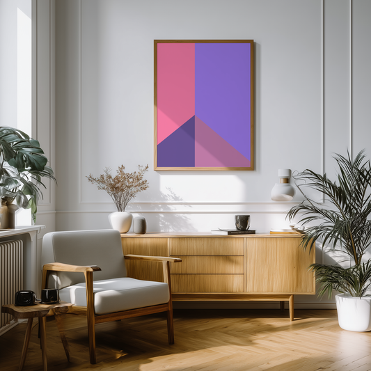 Wandbild Color Contruct Bloom Fade Poster Colorful Artwork, minimalistisches modernes Design, ideal für stilvolle Raumgestaltung.